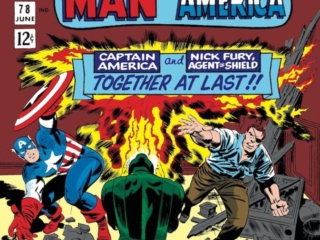 Tales of Suspense #78 cover; pencils, Jack Kirby; inks, Frank Giacoia; Iron Man/Captain America, Them, Nick Fury