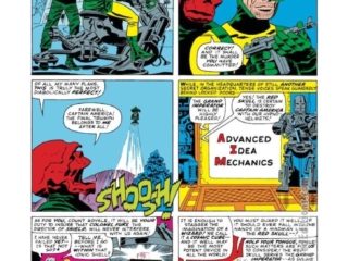 Tales of Suspense #79, pg. 8; pencils, Jack Kirby; inks, Frank Giacoia; Red Skull, AIM, Advanced Idea Mechanics, Captain America