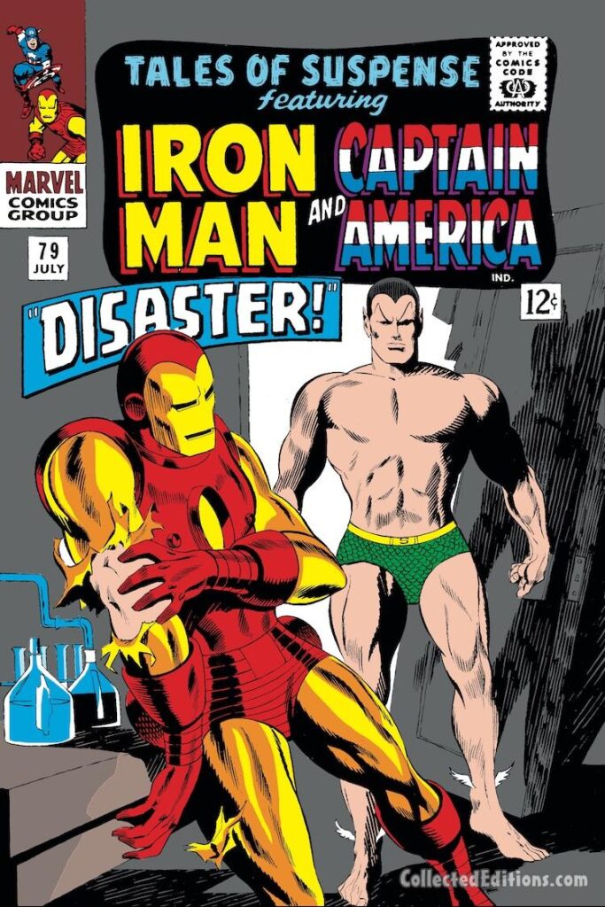 Tales of Suspense #79 cover; pencils, Gene Colan; inks, Jack Abel; Iron Man, Sub-Mariner