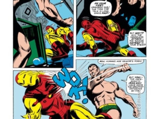 Tales of Suspense #80, pg. 2; pencils, Gene Colan; inks, Jack Abel; Sub-Mariner vs. Iron Man