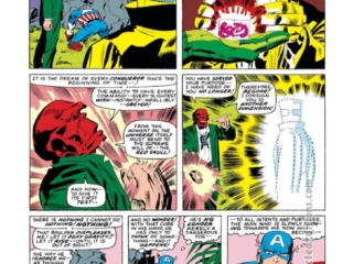 Tales of Suspense #80, pg. 10; pencils, Jack Kirby; inks, Don Heck; Red Skull, Captain America, Cosmic Cube, AIM, beekeeper