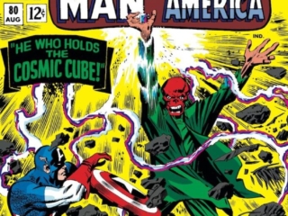 Tales of Suspense #80 cover; pencils, Jack Kirby; inks, Don Heck; Red Skull, Captain America, He Who Holds the Cosmic Cube