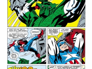 Tales of Suspense #84, pg. 8; pencils, Jack Kirby; inks, Frank Giacoia; Captain America, Super Adaptoid