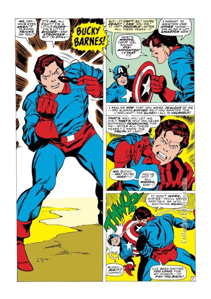 Tales of Suspense #89, pg. 7; pencils and inks, Gil Kane; Bucky Barnes, Captain America, Silver Age, Marvel Age, Stan Lee