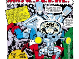 Tales of Suspense #93, pg. 1; pencils, Jack Kirby; inks, Joe Sinnott; Into the Jaws of A.I.M., AIM, Captain America, splash page