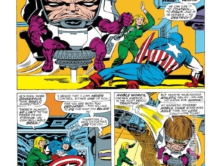 Tales of Suspense #94, pg. 4; pencils, Jack Kirby; inks, Joe Sinnott; AIM, Advanced Idea Mechanics, first appearance of MODOK, M.O.D.O.K.; Sharon Carter, Agent 13