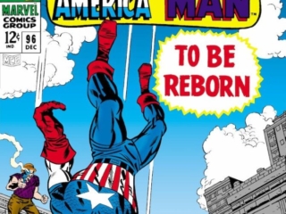 Tales of Suspense #96 cover;  pencils, Jack Kirby; inks, Frank Giacoia; To Be Reborn, Captain America