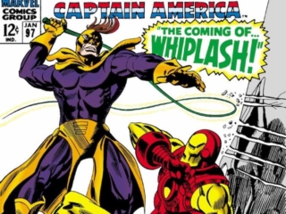 Tales of Suspense #97 cover; pencils, Gene Colan; inks, Frank Giacoia; Iron Man, Whiplash