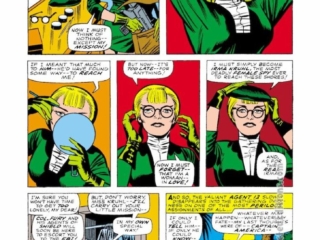 Tales of Suspense #97, pg. 8; pencils, Jack Kirby; inks, Joe Sinnott; Irma Kruhl, Agent 13, Sharon Carter, Captain America