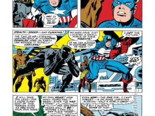 Tales of Suspense #98, pg. 6; pencils, Jack Kirby; inks, Joe Sinnott; Black Panther, T'Challa, Wakanda, Captain America
