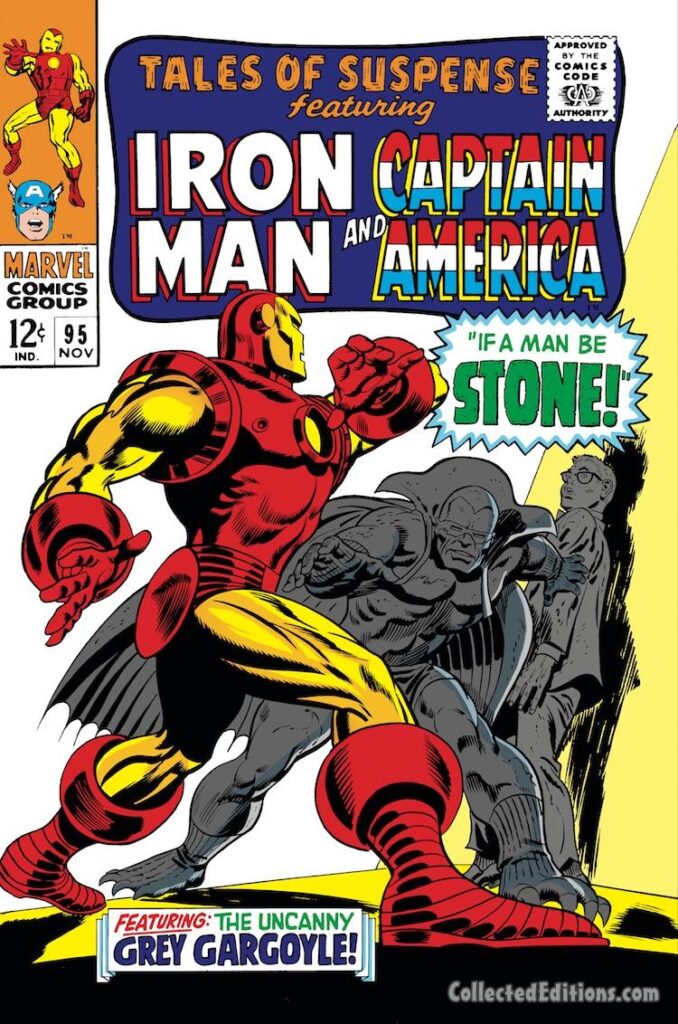 Tales of Suspense #95 cover; pencils, Gene Colan; inks, Frank Giacoia; Iron Man