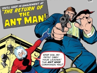 Tales to Astonish #35 cover; pencils, Jack Kirby; inks, Dick Ayers; Ant-Man, first appearance, costume, Hank Pym, The Return of Ant-Man