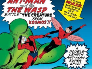 Tales to Astonish #43 cover; pencils, Jack Kirby; inks, Sol Brodsky; Ant-Man and the Wasp, Hank Pym, The Creature from Kosmos