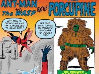 Tales to Astonish #48 cover; pencils, Jack Kirby; inks, Sol Brodsky; first appearance of the Porcupine, Ant-Man/Giant-Man/Hank Pym, Wonderful Wasp, Janet Van Dyne