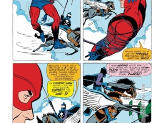 Tales to Astonish #52, pg. 9; pencils, Dick Ayers; inks, George Roussos; Black Knight, Ant-Man/Giant-Man/Hank Pym, Wonderful Wasp, Janet Van Dyne