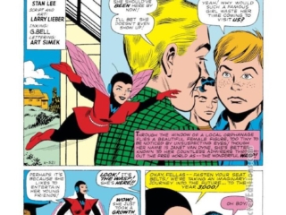 Tales to Astonish #52, pg. 19; pencils, Larry Lieber; inks, George Roussos; Ant-Man/Giant-Man/Hank Pym, Wonderful Wasp, Janet Van Dyne; "Not What They Seem"