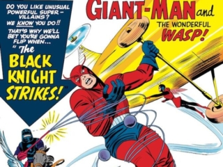 Tales to Astonish #52 cover; pencils, Jack Kirby; inks, Sol Brodsky; Giant-Man, the Wonderful Wasp, The Black Knight Strikes, Nathan Garrett, Evil Black Knight
