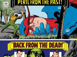 Tales to Astonish #68 cover; pencils, Jack Kirby; inks, Vince Colletta; additional art, Bob Powell; Ant-Man/Giant-Man/Hank Pym, Wonderful Wasp, Janet Van Dyne; Peril from the Past