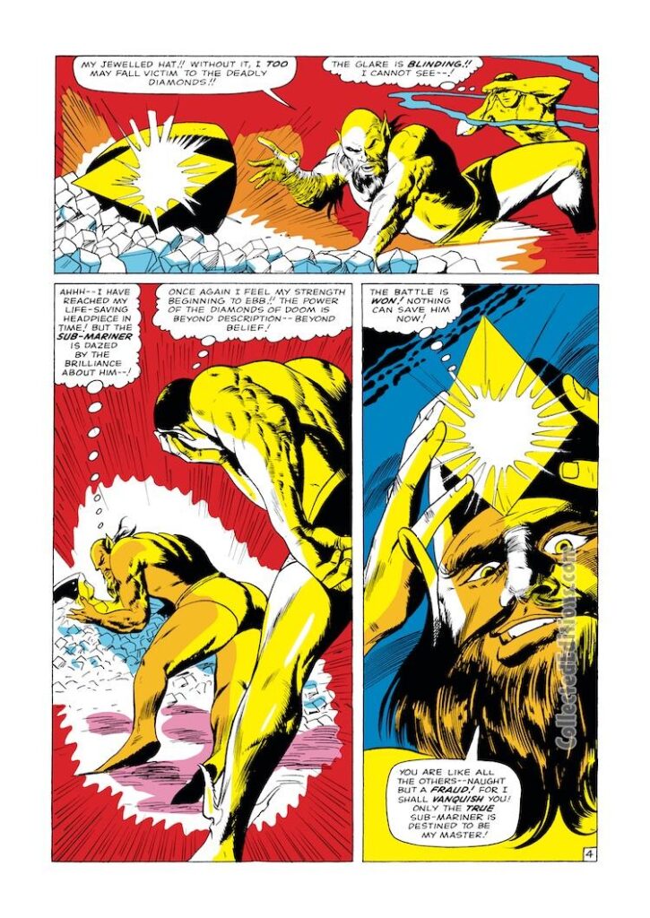 Tales to Astonish #73, pg. 4; pencils, Gene Colan; inks, Vince Colletta; Demon of the Diamonds, Stan Lee, Prince Namor, Sub-Mariner