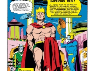 Tales to Astonish #77, pg. 1; pencils, Gene Colan; inks, Vince Colletta; To Walk Amongst Men, Imperius Rex, Prince Namor, the Sub-Mariner