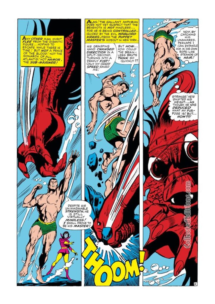 Tales to Astonish #80, pg. 2; pencils, Gene Colan; inks, Dick Ayers; The Behemoth, Sub-Mariner, Namor