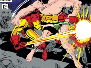 Tales to Astonish #82 cover; pencils, Gene Colan; inks, Dick Ayers; Iron Man vs. Sub-Mariner, The Power of Iron Man