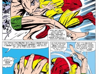 Tales to Astonish #82, pg. 6; pencils, Jack Kirby; inks, Dick Ayers; Stan Lee, Iron Man vs. Sub-Mariner