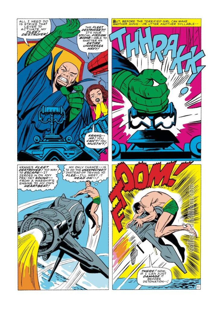 Tales to Astonish #83, pg. 11; pencils, Jack Kirby; inks, Dick Ayers; Warlord Krang, Sub-Mariner, Lady Dorma