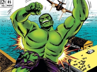 Tales to Astonish #85 cover; pencils and inks, Bill Everett; The Missile and the Monster, Incredible Hulk