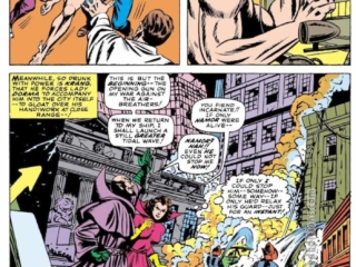 Tales to Astonish #86, pg. 7; pencils, Jerry Grandenetti; inks, Bill Everett, Warlord Krang, Lady Dorma, New York City tidal wave, Stan Lee