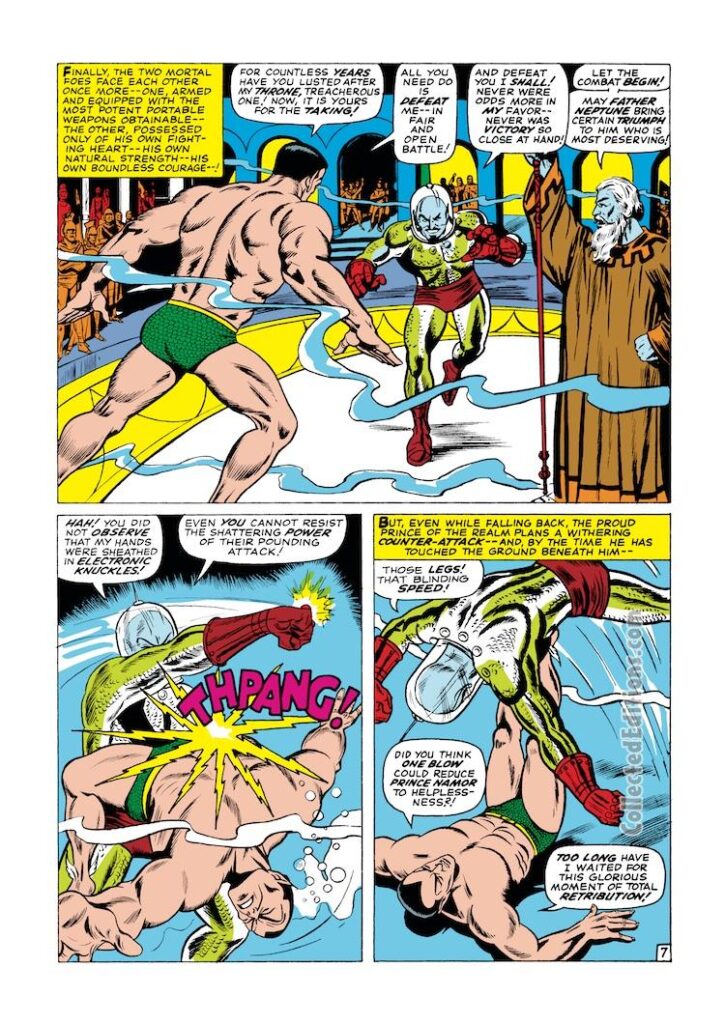 Tales to Astonish #87, pg. 7; pencils and inks, Bill Everett; Warlord Krang vs. Sub-Mariner