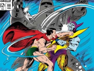 Tales to Astonish #88 cover; pencils, Gene Colan; inks, Bill Everett; Sub-Mariner, Namor, A Stranger Strikes from Space, , Attuma, giant robot