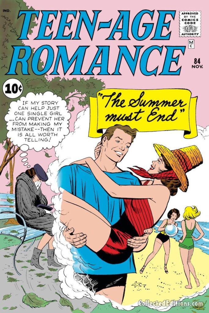 Teen-Age Romance #84 cover; pencils, Jack Kirby; inks, George Klein; The Summer Must End, Marvel August 1961 Omnibus
