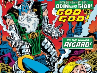 Thor #217 cover; pencils and inks, uncredited; Odin the All-Father vs. Thor