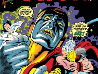 Thor #220 cover; pencils, Gil Kane; inks, Dan Adkins; Avalon