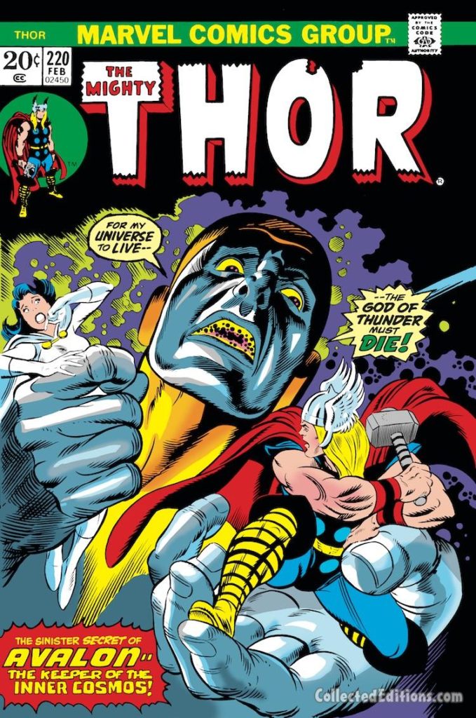 Thor #220 cover; pencils, Gil Kane; inks, Dan Adkins; Avalon