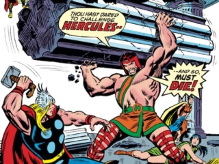 Thor #221 cover; pencils, John Buscema; inks, John Romita Sr.; Hercules