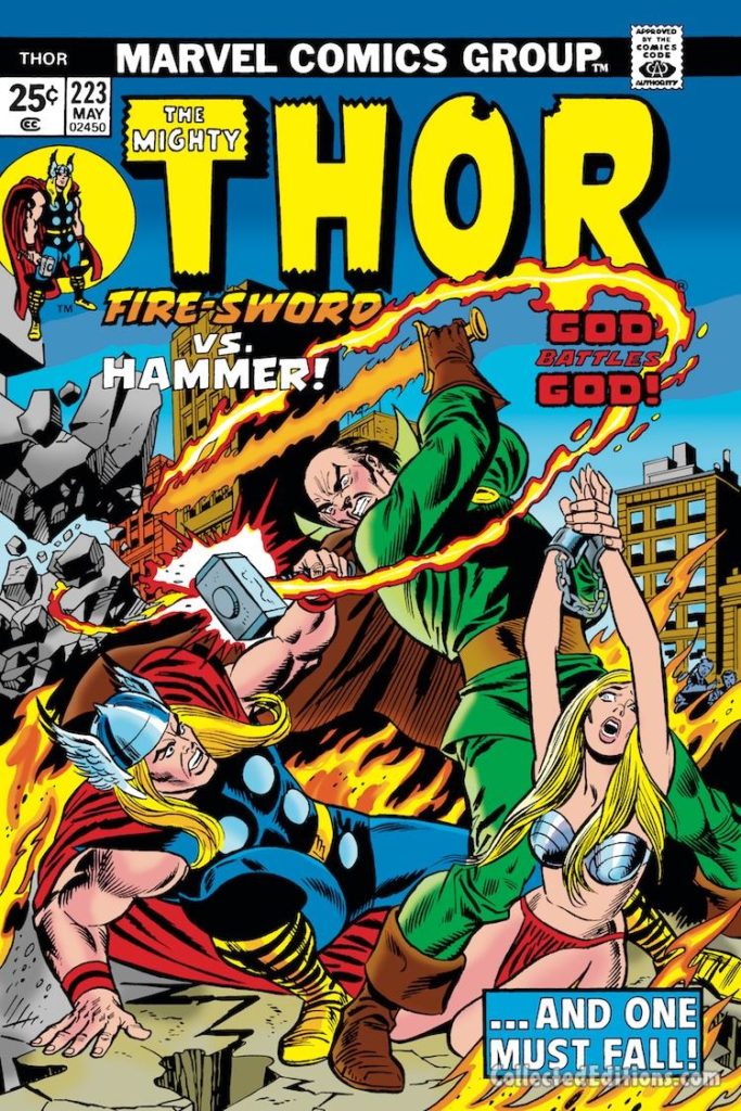 Thor #223 cover; pencils, Gil Kane; inks, Frank Giacoia