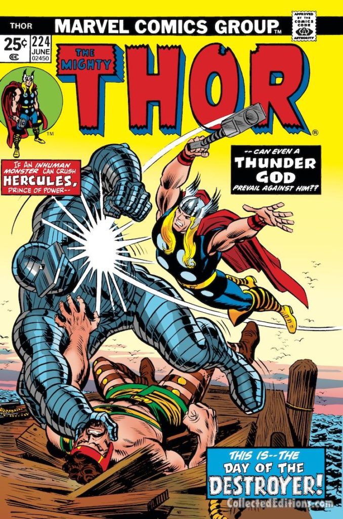 Thor #224 cover; pencils and inks, John Romita Sr.; Destroyer/Hercules