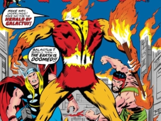 Thor #225 cover; pencils and inks, John Buscema Firelord