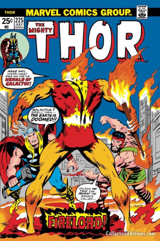 Thor #225 cover; pencils and inks, John Buscema Firelord