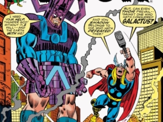 Thor #226 cover; pencils, John Romita Sr.; Galactus