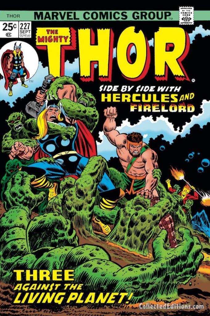 Thor #227 cover; pencils, uncredited; inks, John Romita Sr.; Hercules, Firelord