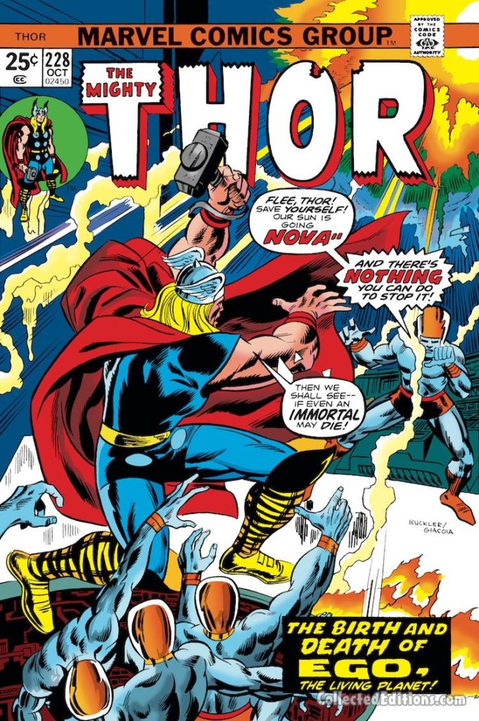 Thor #228 cover; pencils, Rich Buckler; inks, Frank Giacoia