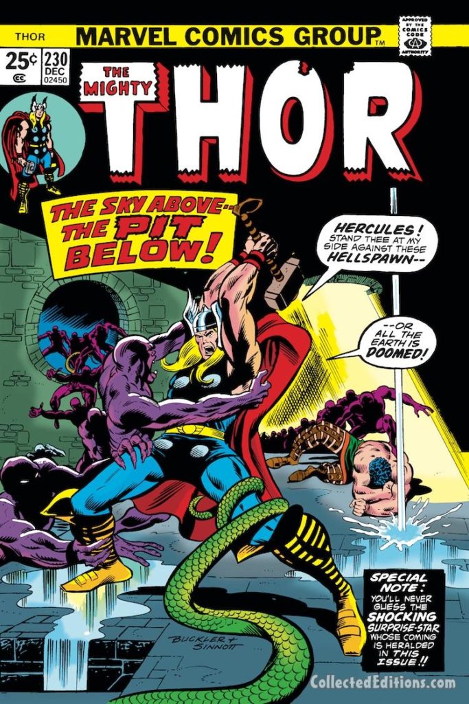 Thor #230 cover; pencils, Rich Buckler; inks, Joe Sinnott