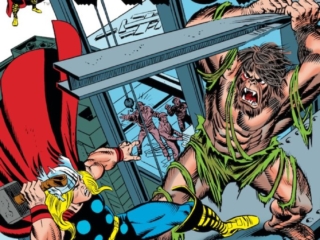 Thor #231 cover; pencils, Gil Kane; inks, Frank Giacoia; alterations, John Romita, Sr.