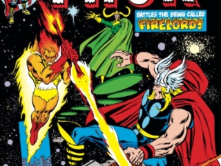 Thor #232 cover; pencils, Gil Kane; inks, Tom Palmer; Firelord