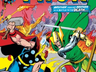 Thor #234 cover; pencils, Gil Kane; inks, Dick Giordano; alterations, John Romita, Sr.