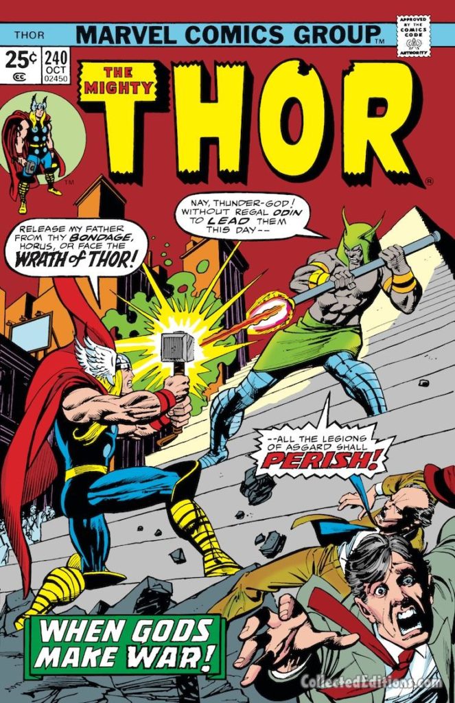 Thor #239 cover; pencils, Gil Kane; inks, Dan Adkins