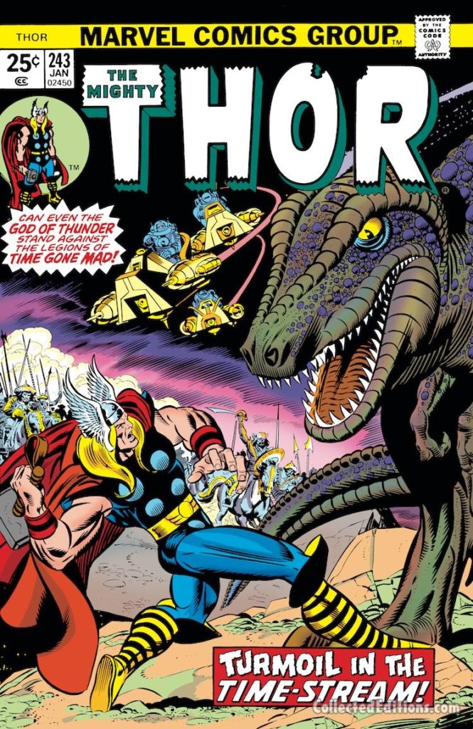 Thor #243 cover; pencils, Gil Kane; inks, Joe Sinnott